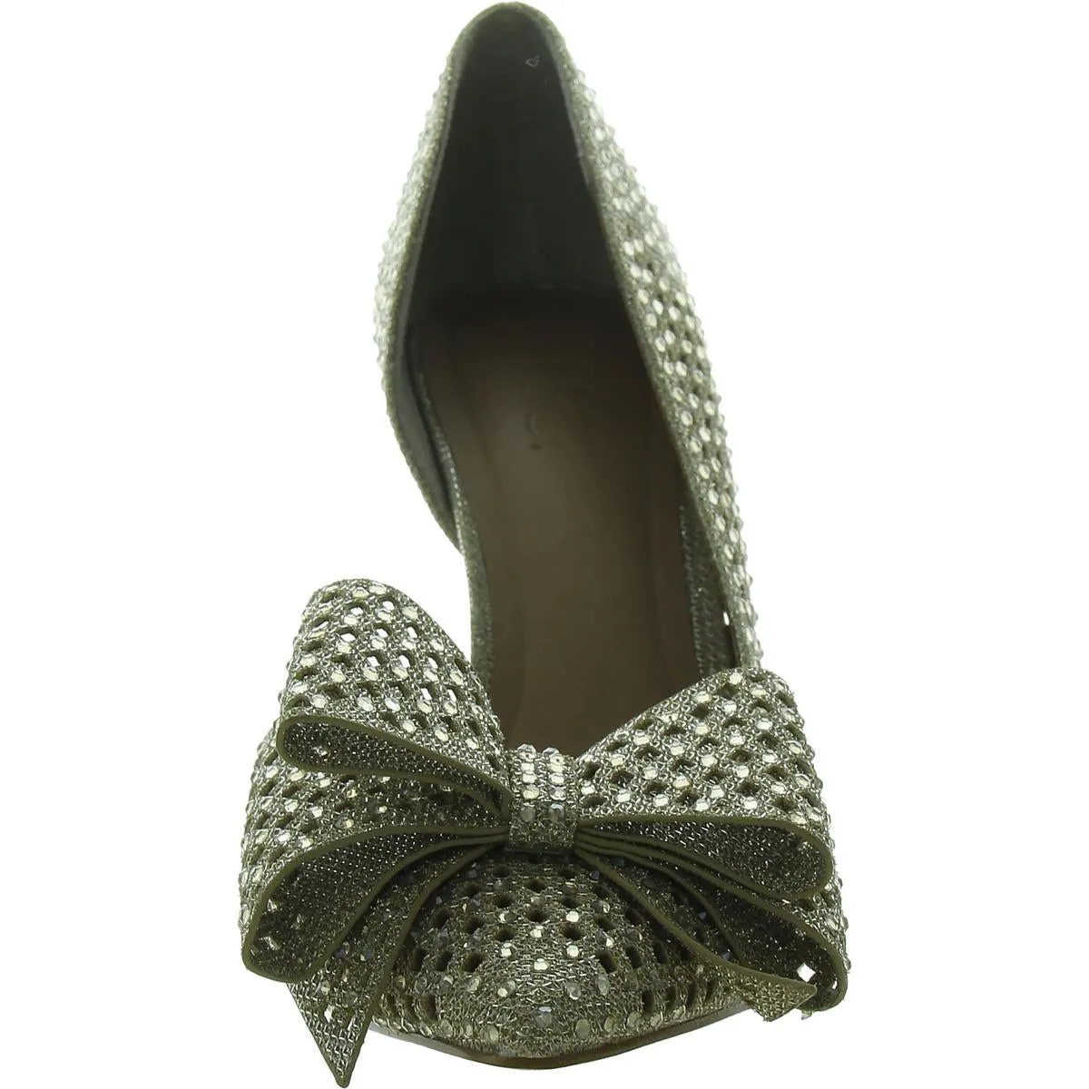 Kenjay Womens Metallic Pointed Toe D'Orsay Heels