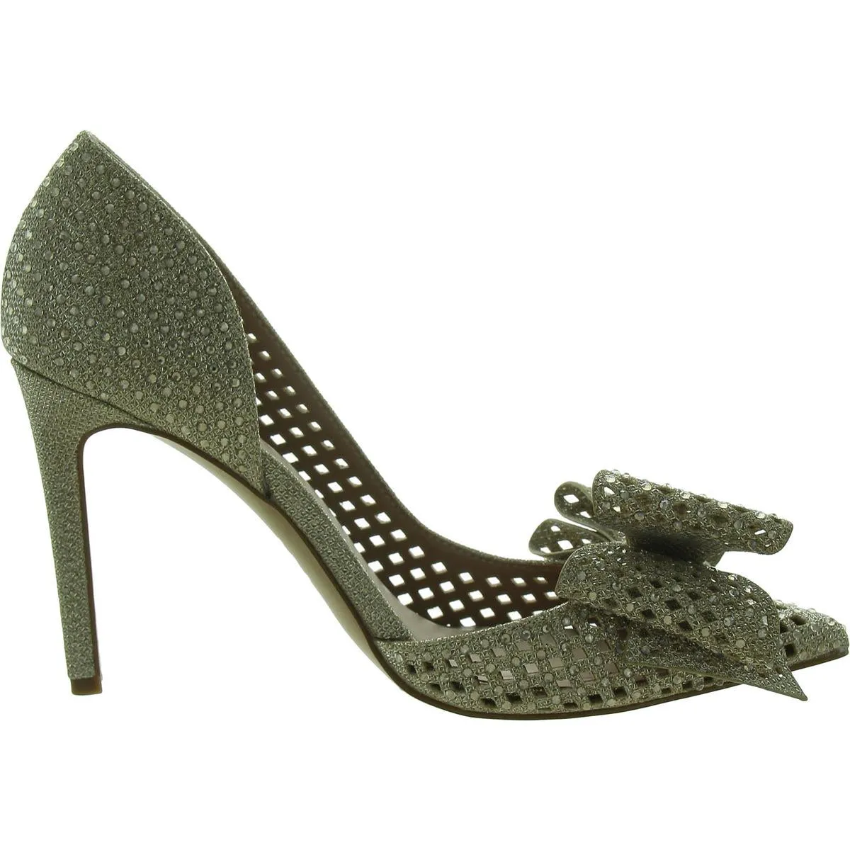 Kenjay Womens Metallic Pointed Toe D'Orsay Heels