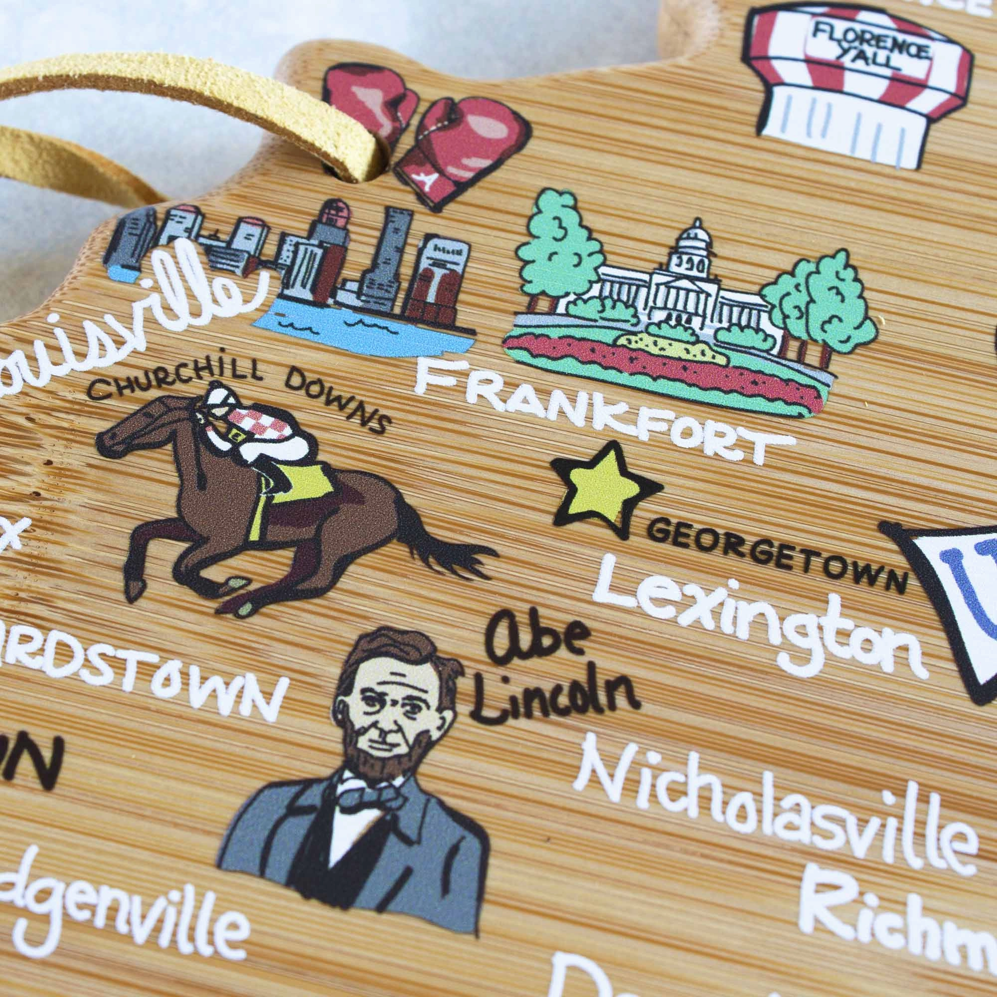 Kentucky Cutting Board with Artwork by Fish Kiss
