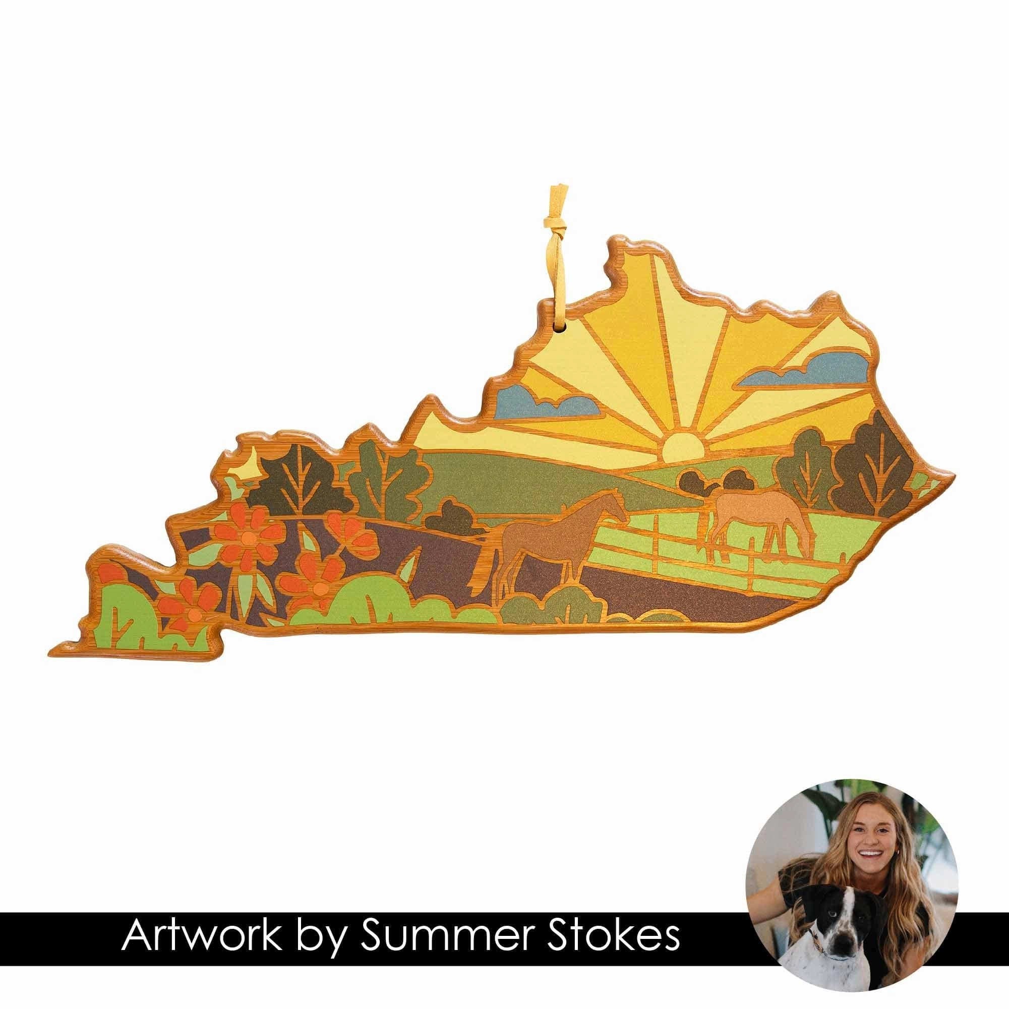 Kentucky Cutting Board with Artwork by Summer Stokes