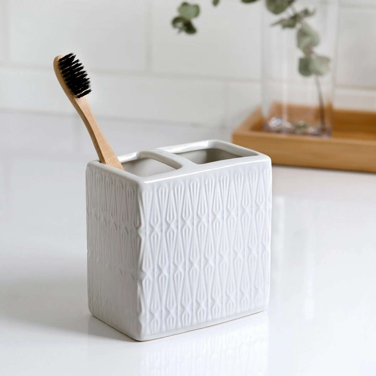 Kismet Toothbrush Holder - White
