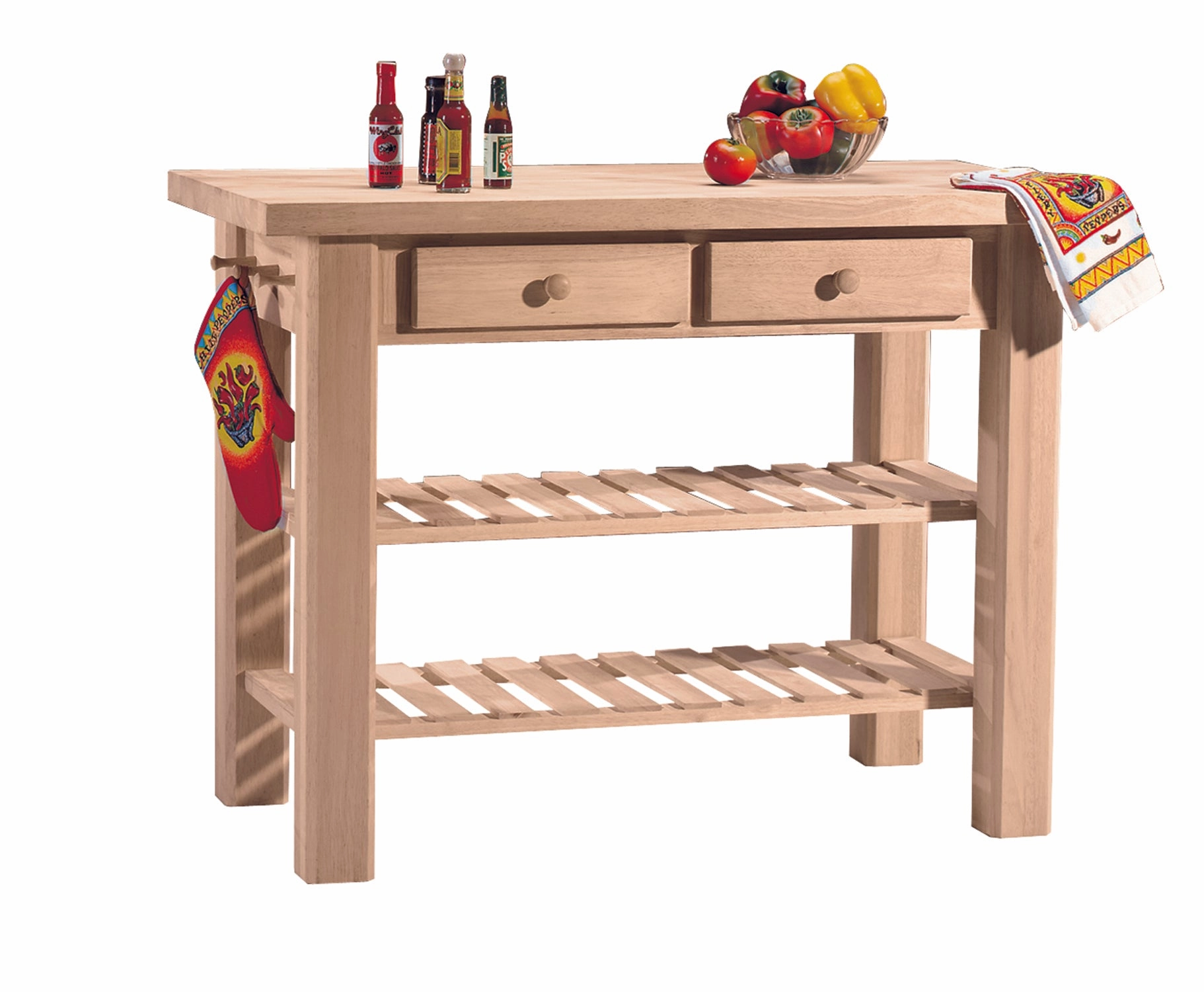 Kitchen Center with open shelves storage cabinet,organizer,furniture storage