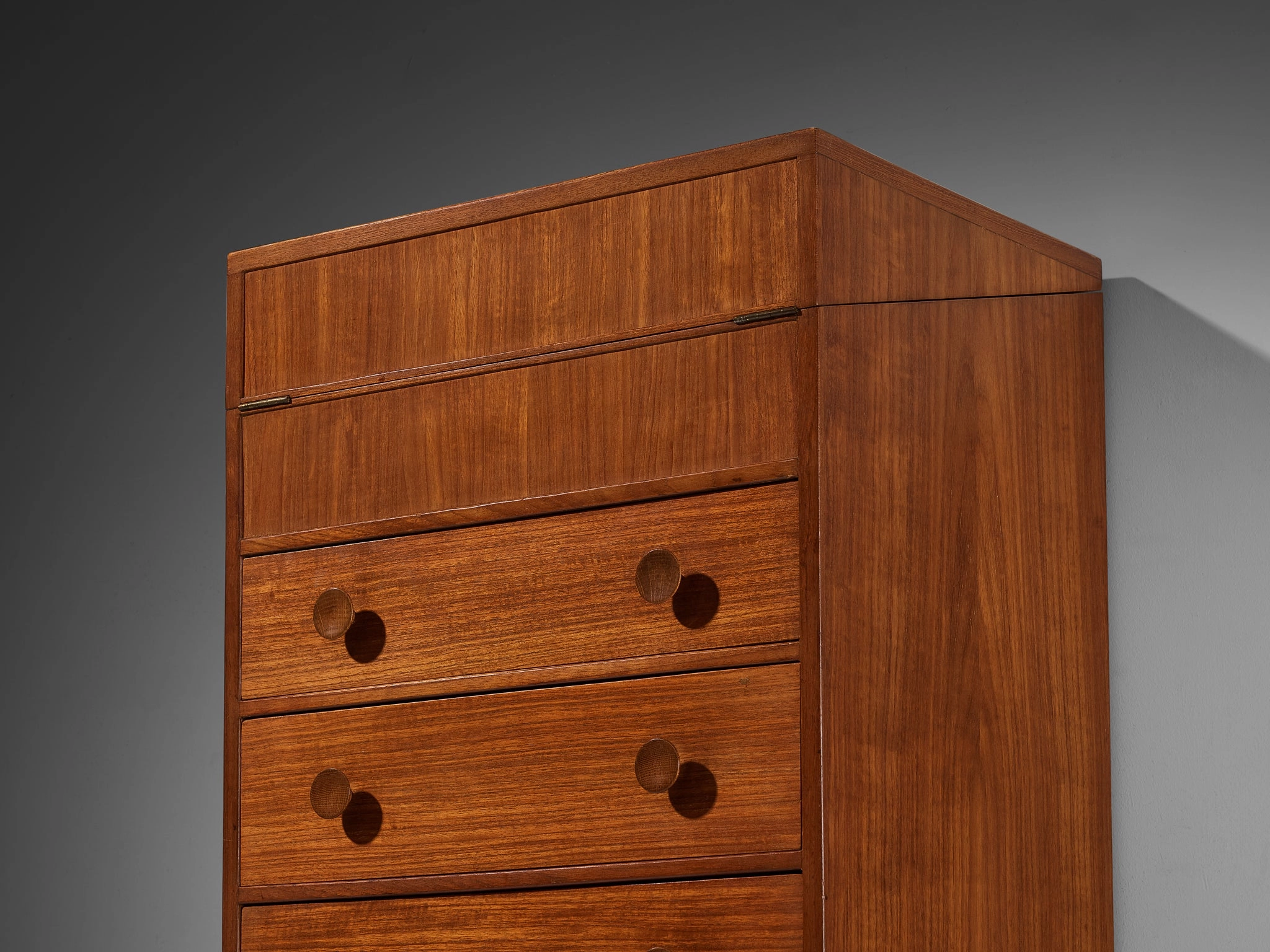 Knud Juul-Hansen Chest of Drawers with Integrated Vanity in Teak