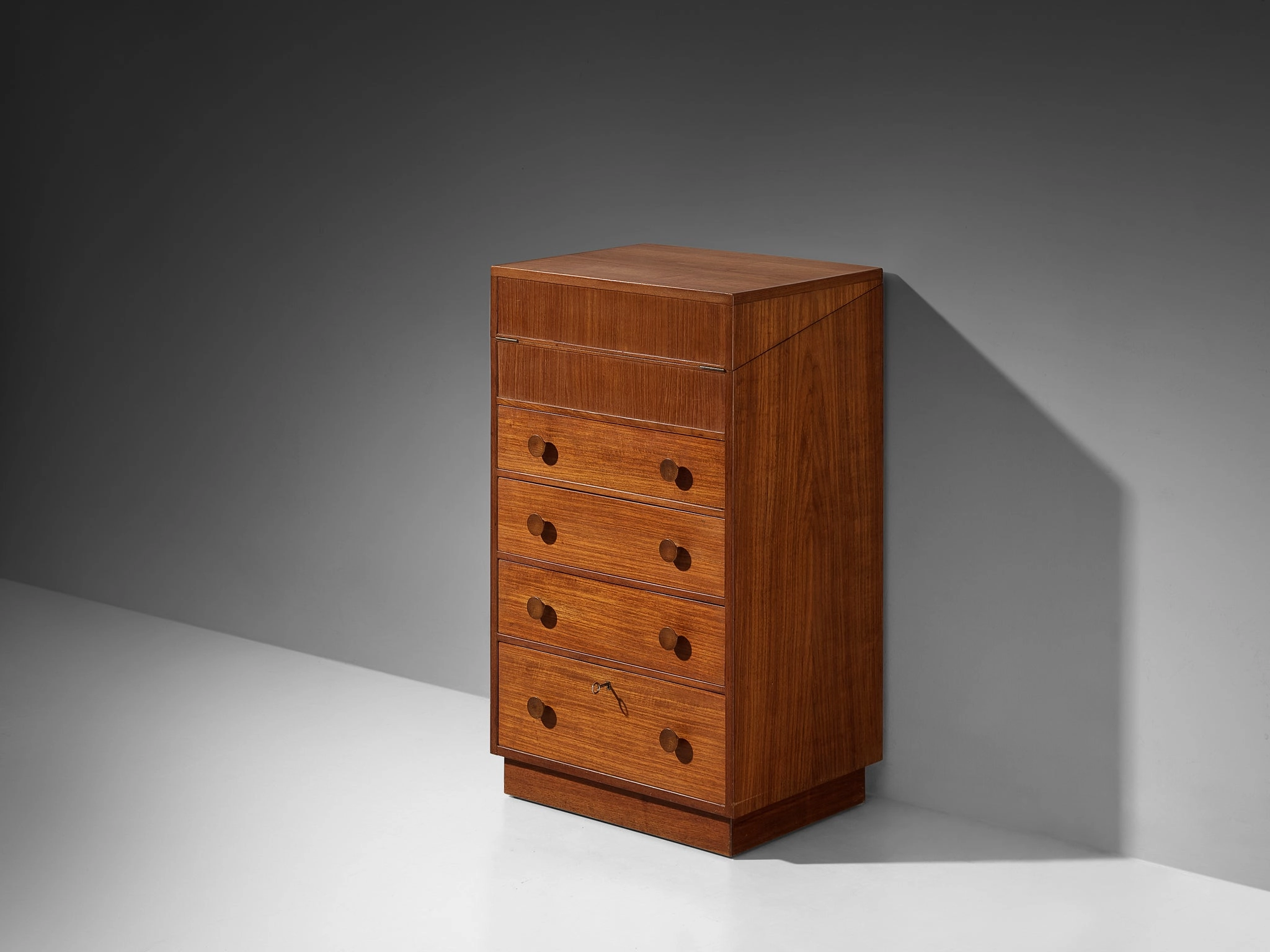 Knud Juul-Hansen Chest of Drawers with Integrated Vanity in Teak storage cabinet,organizer,furniture storage