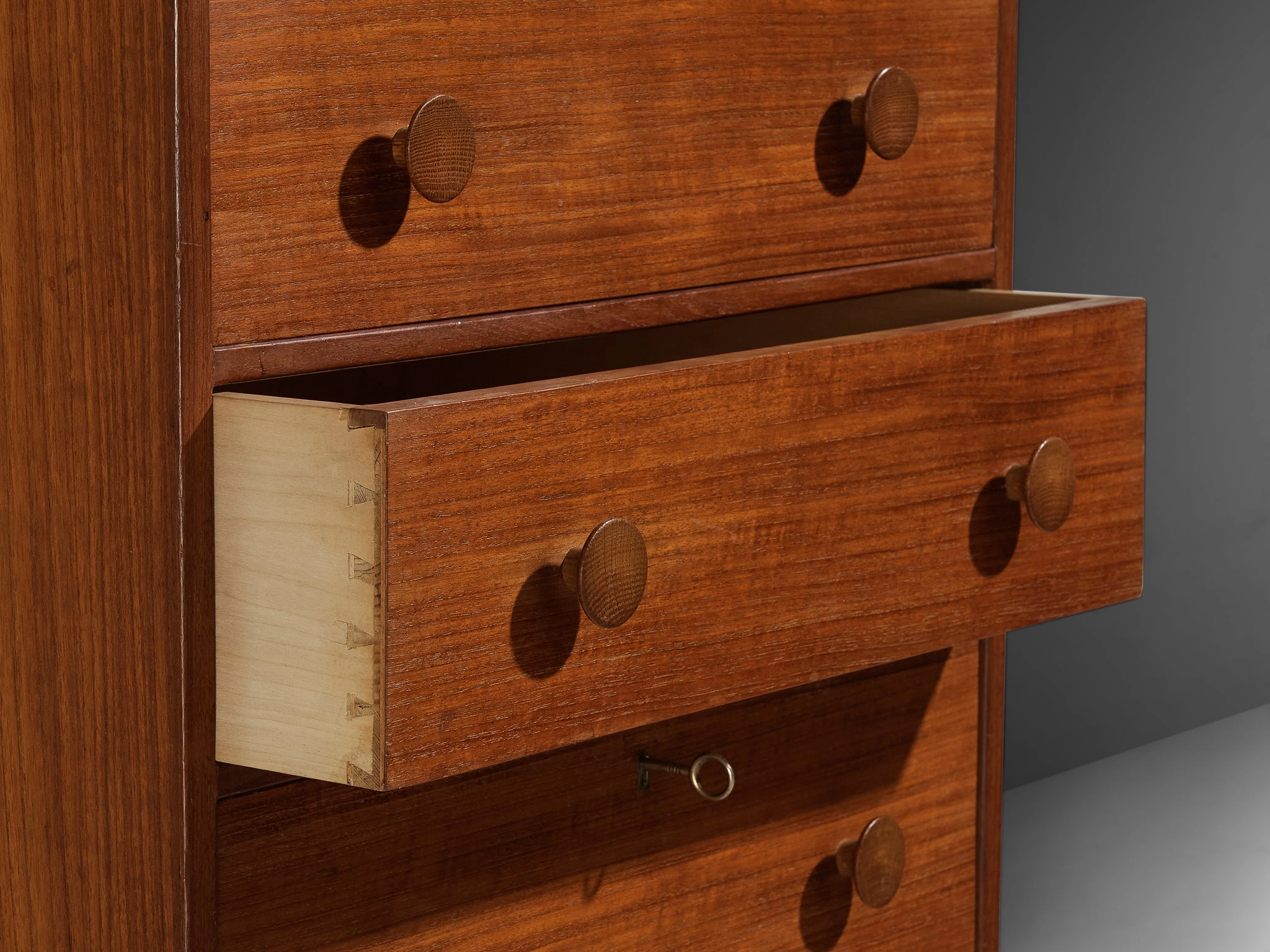 Knud Juul-Hansen Chest of Drawers with Integrated Vanity in Teak