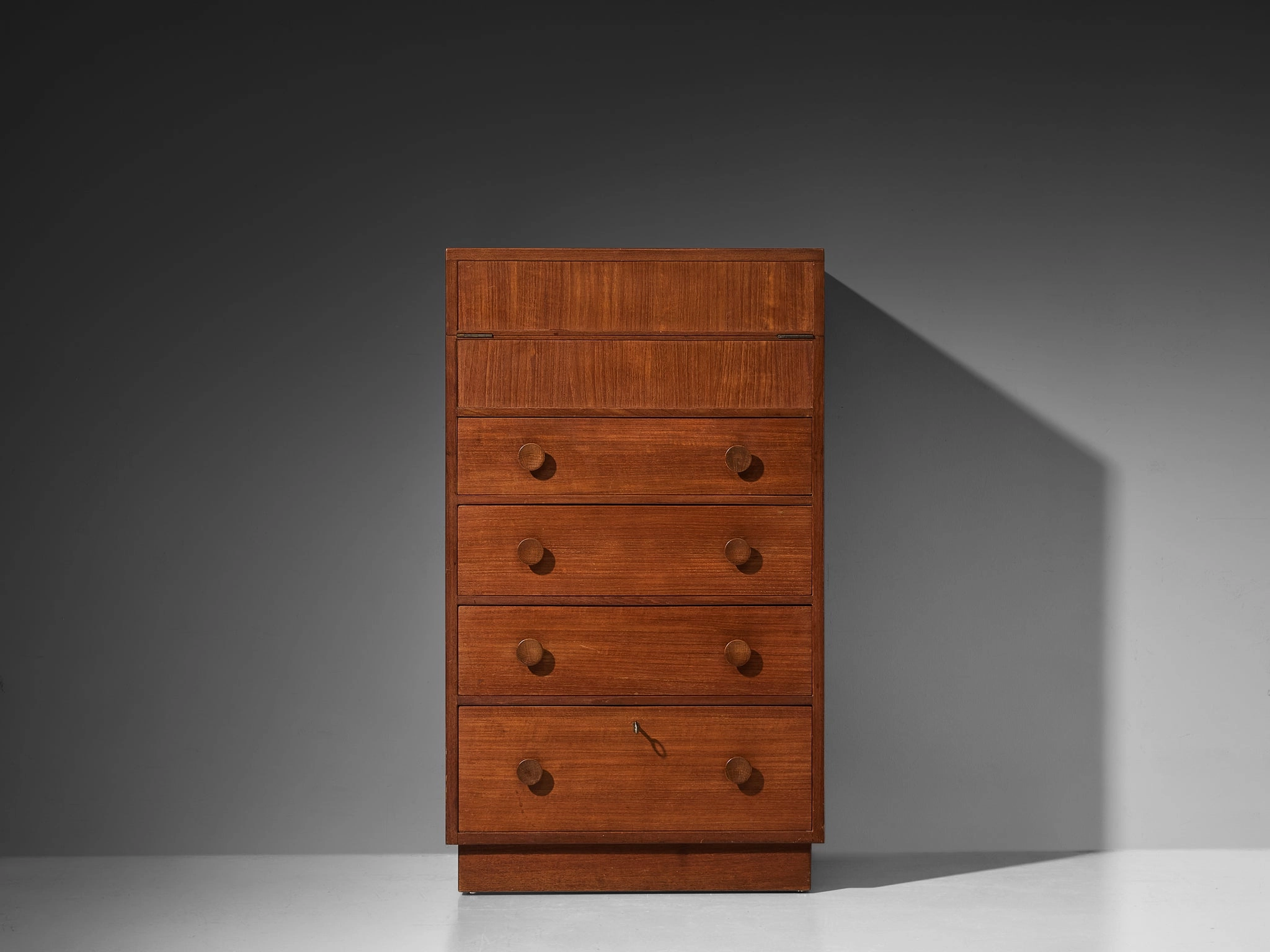 Knud Juul-Hansen Chest of Drawers with Integrated Vanity in Teak