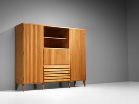 La Permanente Mobili Cant Highboard in Maple storage cabinet,organizer,furniture storage
