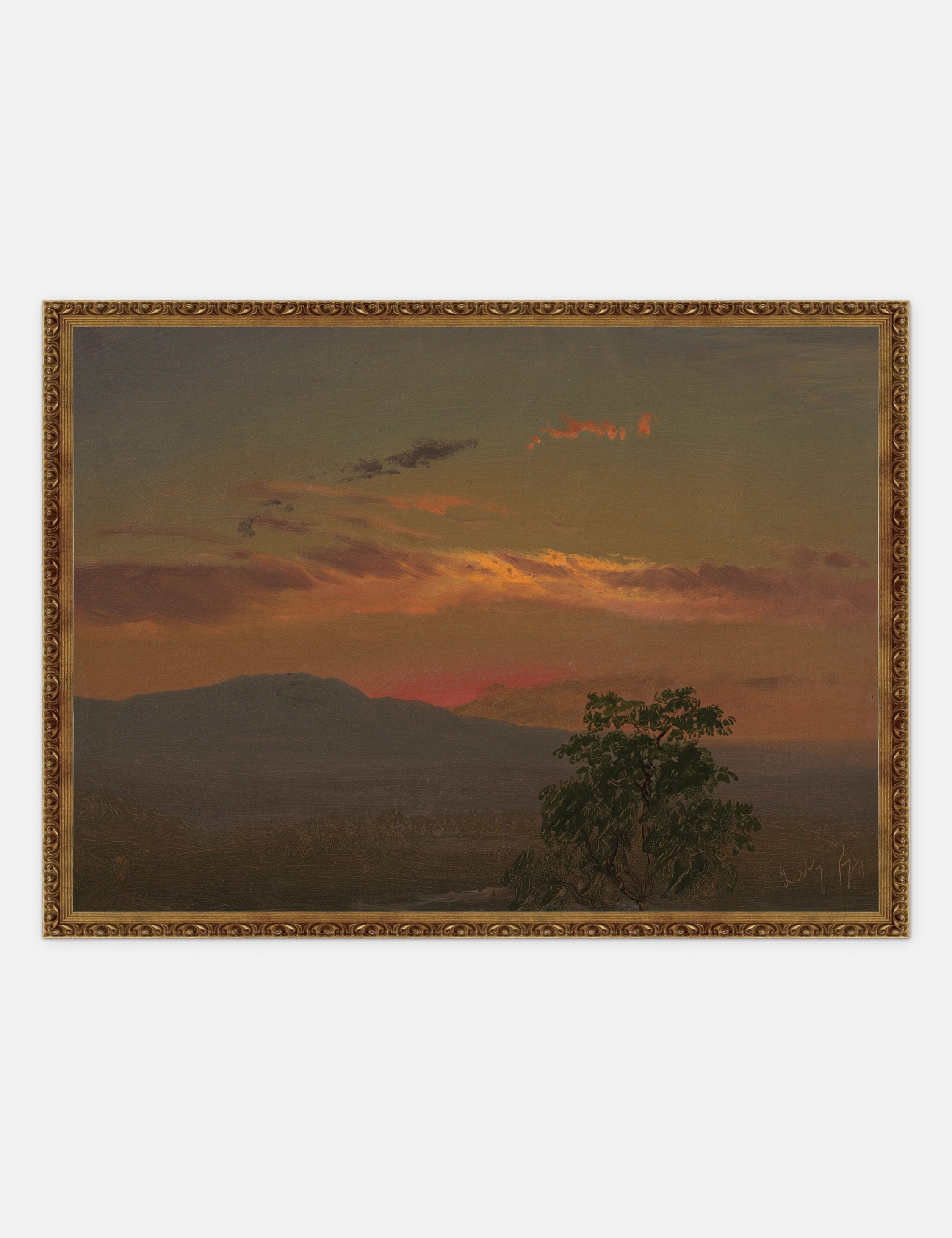 Landscape at Sunset, Hudson NY Print wall art,canvas print,home wall decor