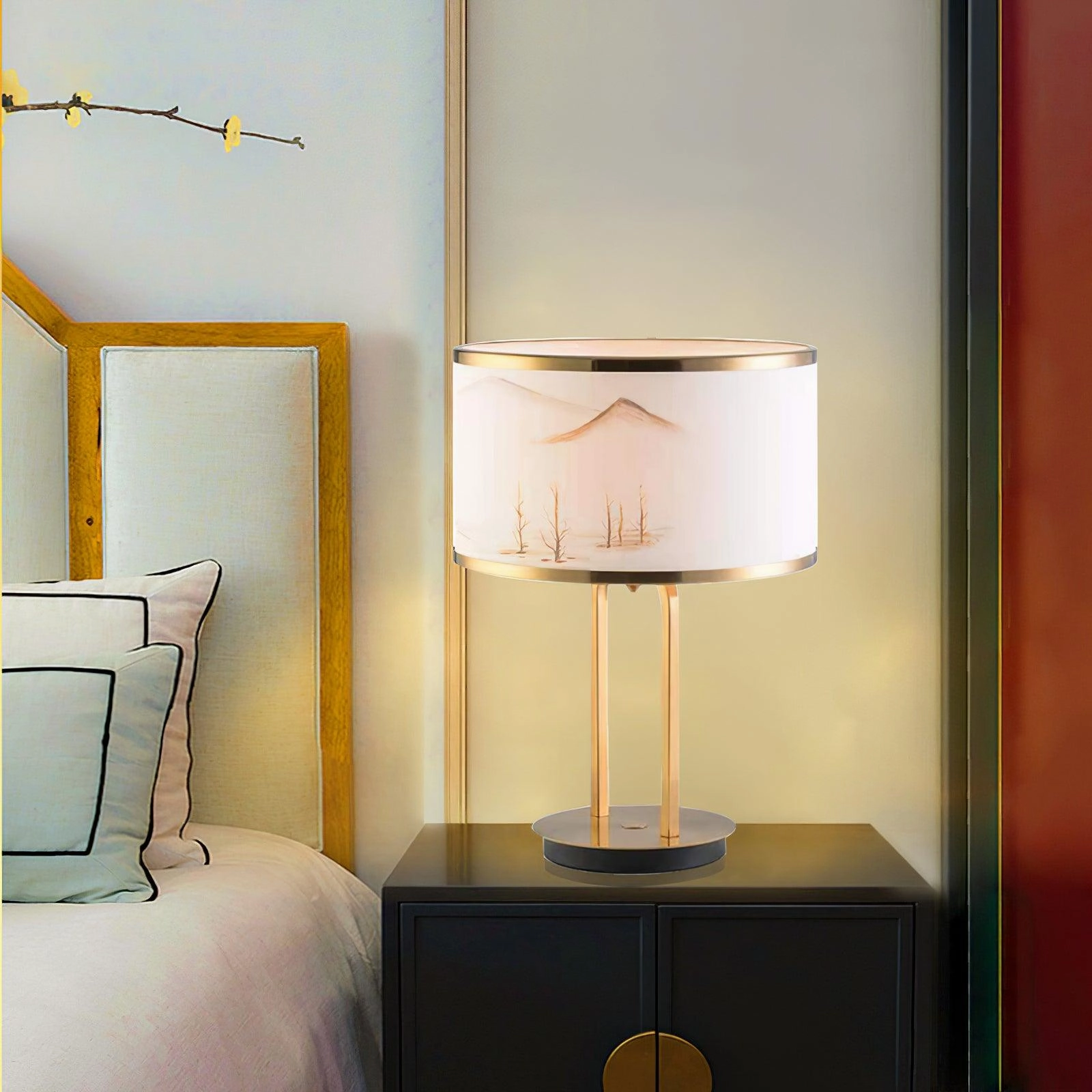 Landscape Painting Table Lamp