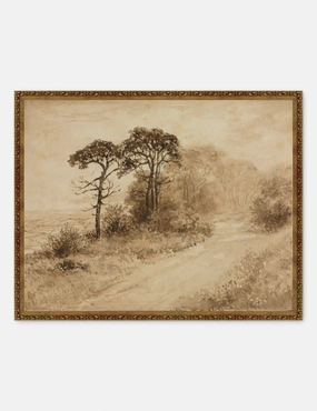 Landscape with Winding Road Print by Thomas Doughty wall art,canvas print,home wall decor