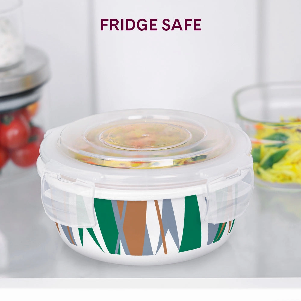 Larah By Borosil Geo Green Klip N Store Storage Container
