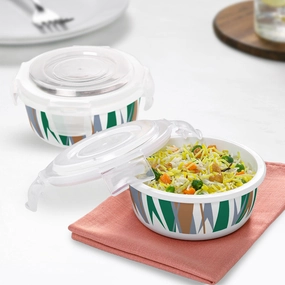 Larah By Borosil Geo Green Klip N Store Storage Container food storage,storage containers,kitchen storage