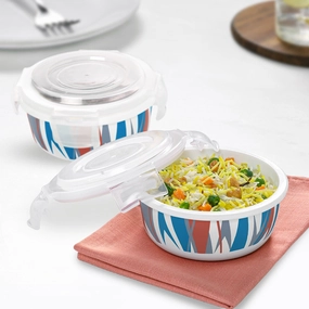 Larah By Borosil Geo Orange Klip N Store Storage Container food storage,storage containers,kitchen storage