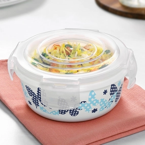 Larah By Borosil Veera Blue Klip N Store Storage Container food storage,storage containers,kitchen storage