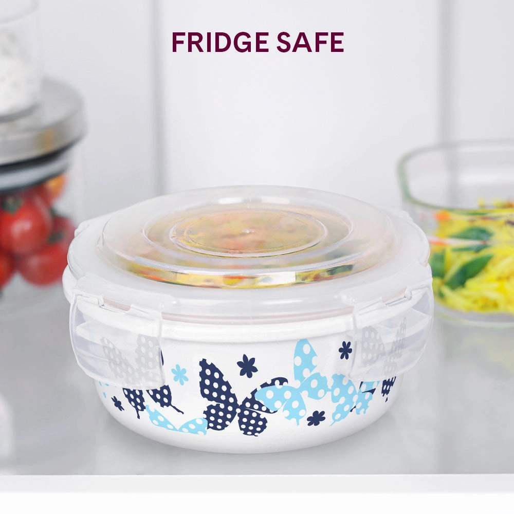 Larah By Borosil Veera Blue Klip N Store Storage Container
