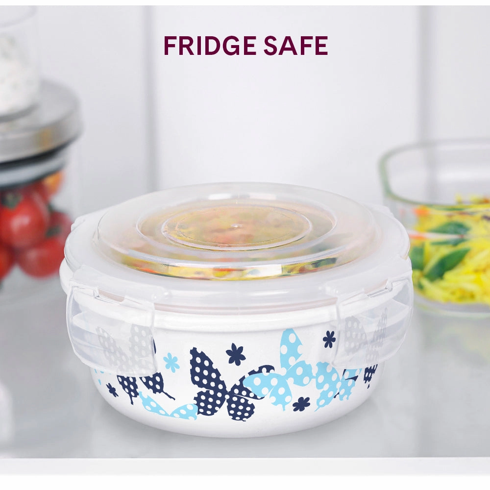 Larah By Borosil Veera Blue Klip N Store Storage Container