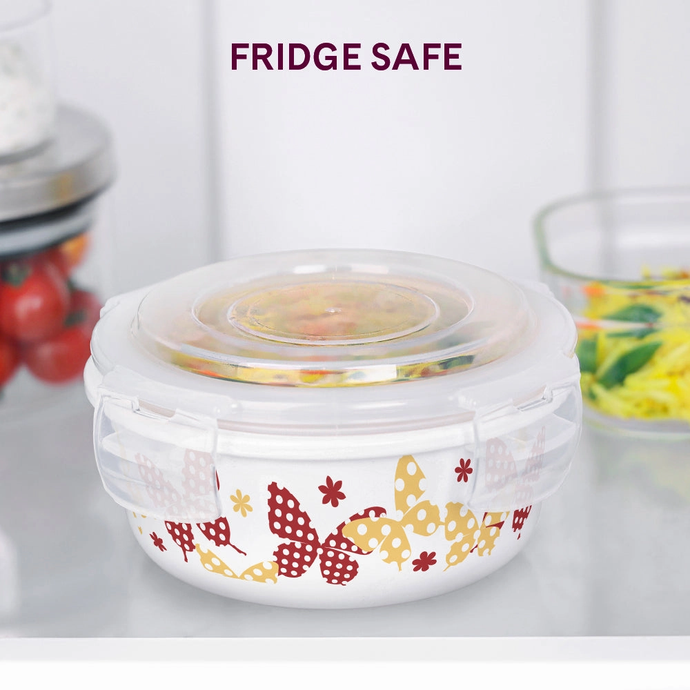 Larah By Borosil Veera Orange Klip N Store Storage Container