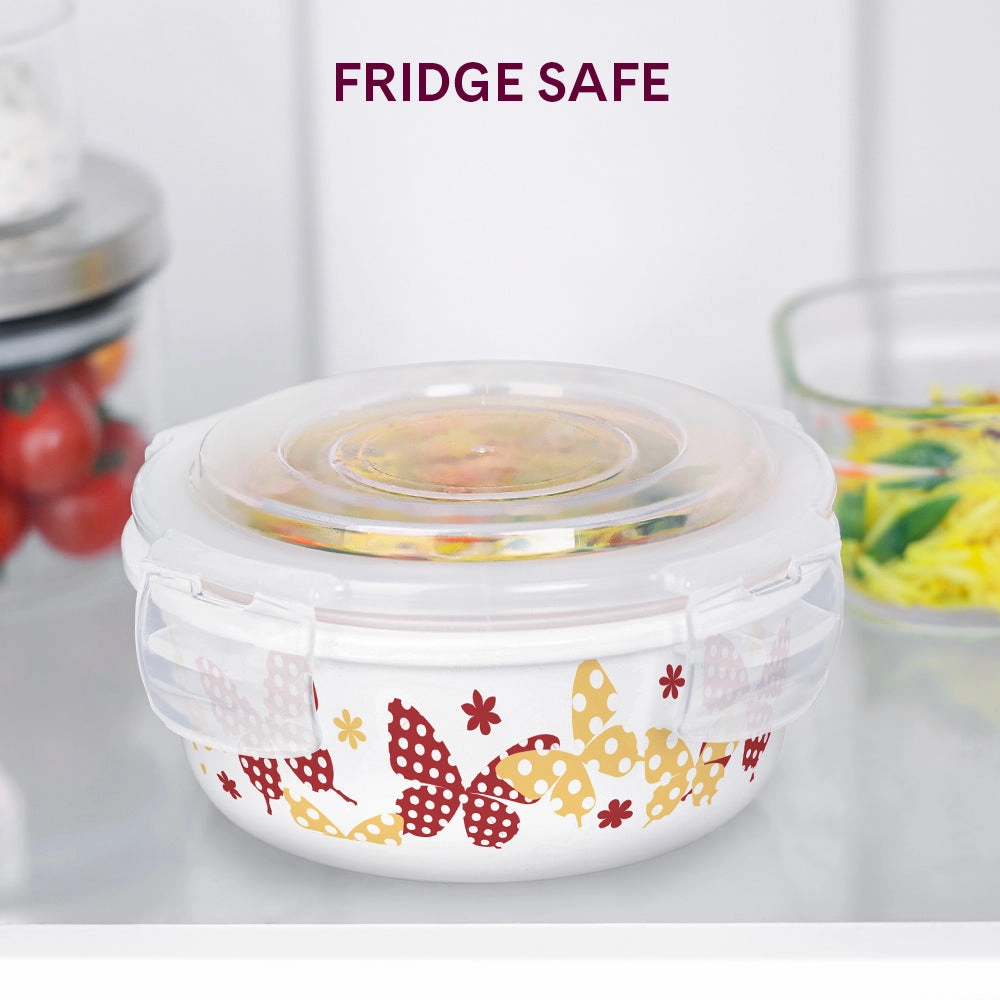 Larah By Borosil Veera Orange Klip N Store Storage Container