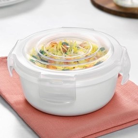 Larah By Borosil White Klip N Store Storage Container food storage,storage containers,kitchen storage