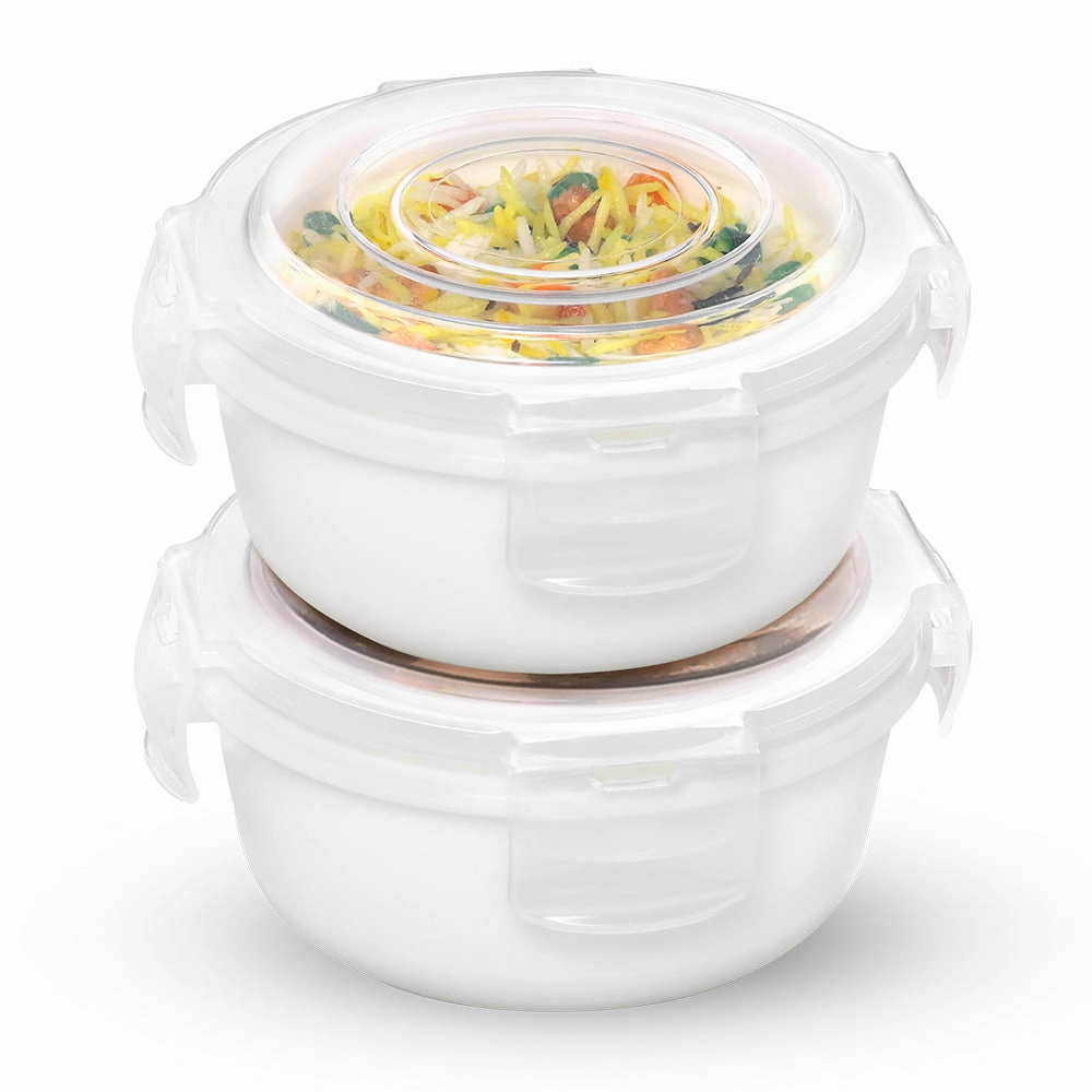 Larah By Borosil White Klip N Store Storage Container