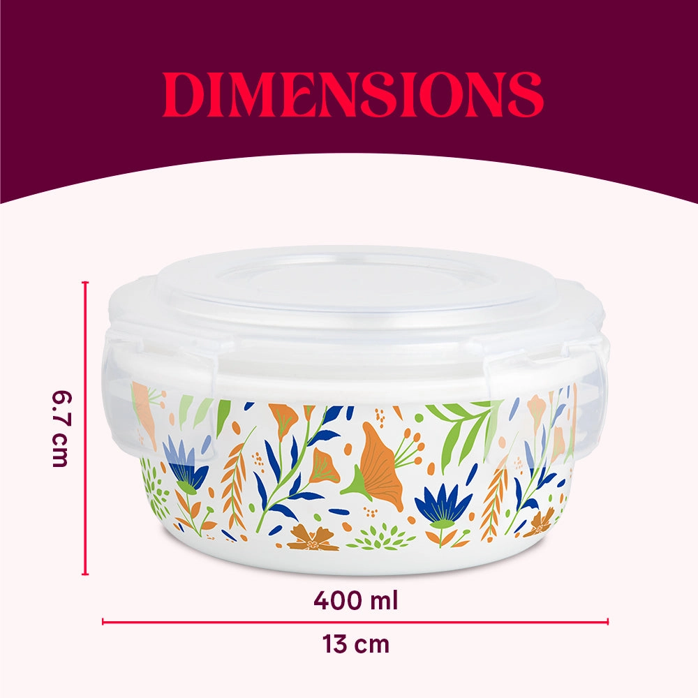 Larah By Borosil Ziva Navy Klip N Store Storage Container