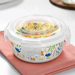 Larah By Borosil Ziva Navy Klip N Store Storage Container food storage,storage containers,kitchen storage