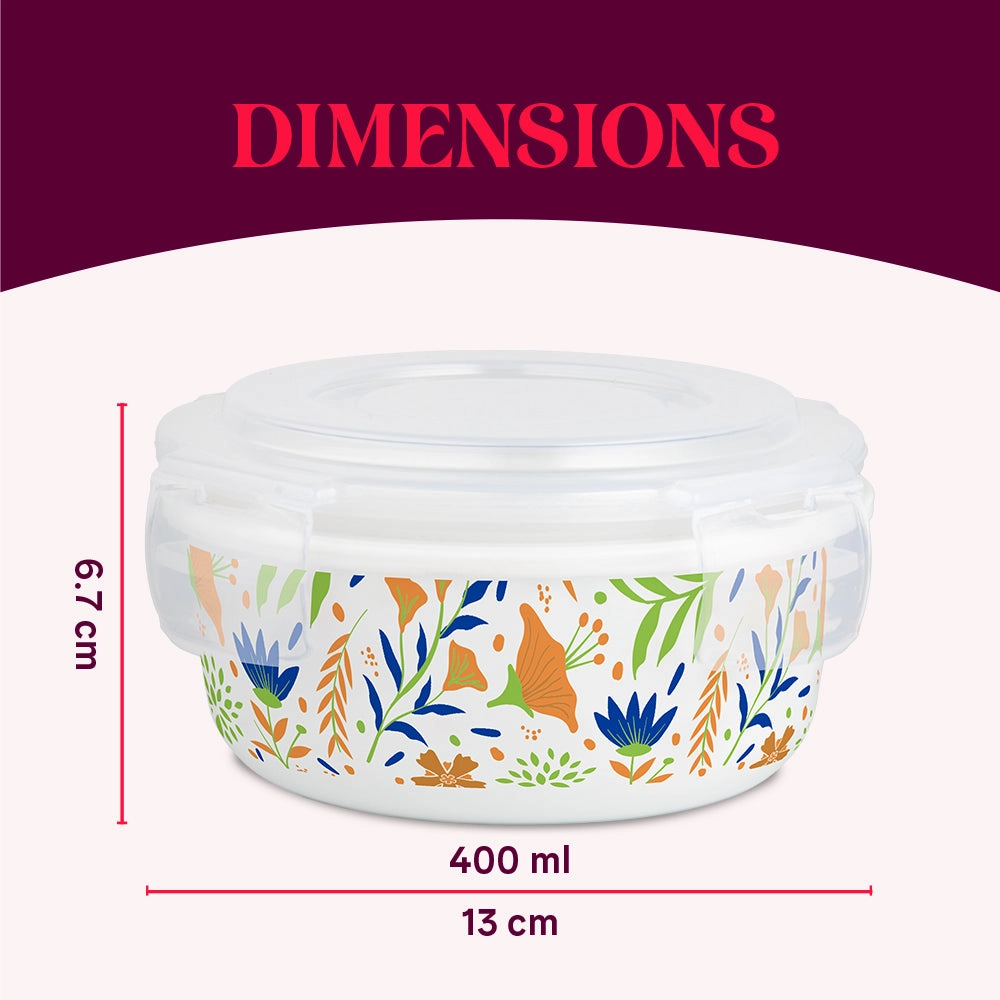 Larah By Borosil Ziva Navy Klip N Store Storage Container