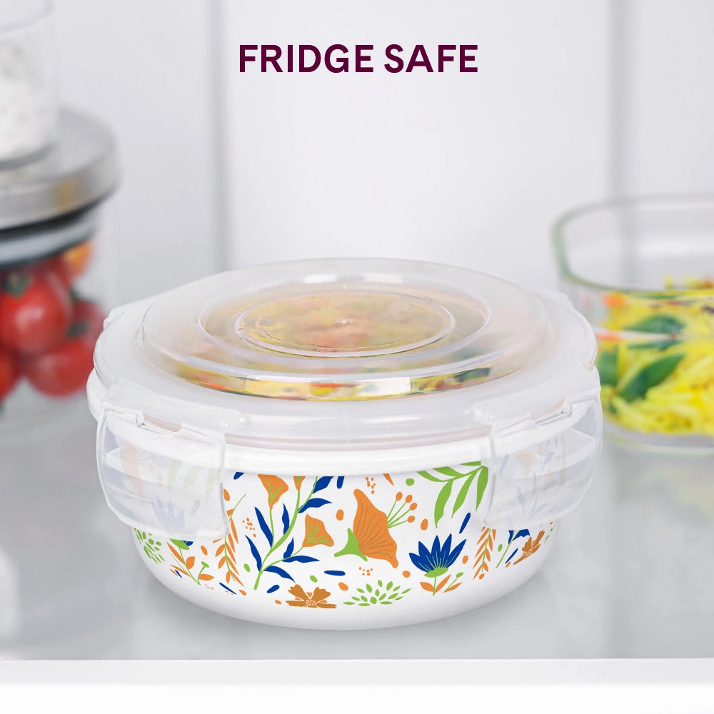 Larah By Borosil Ziva Navy Klip N Store Storage Container