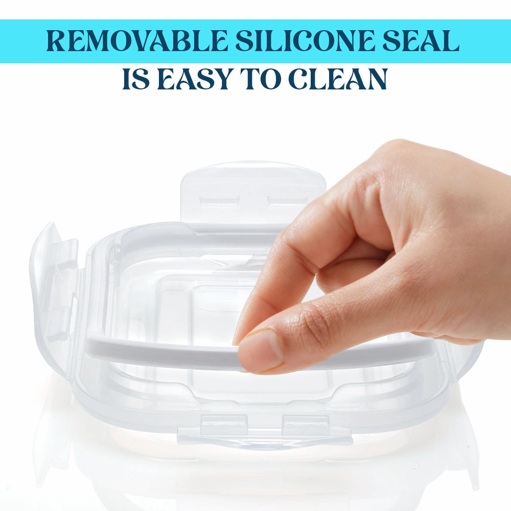 Larah Everyday Klip n Store Rectangular Glass Container