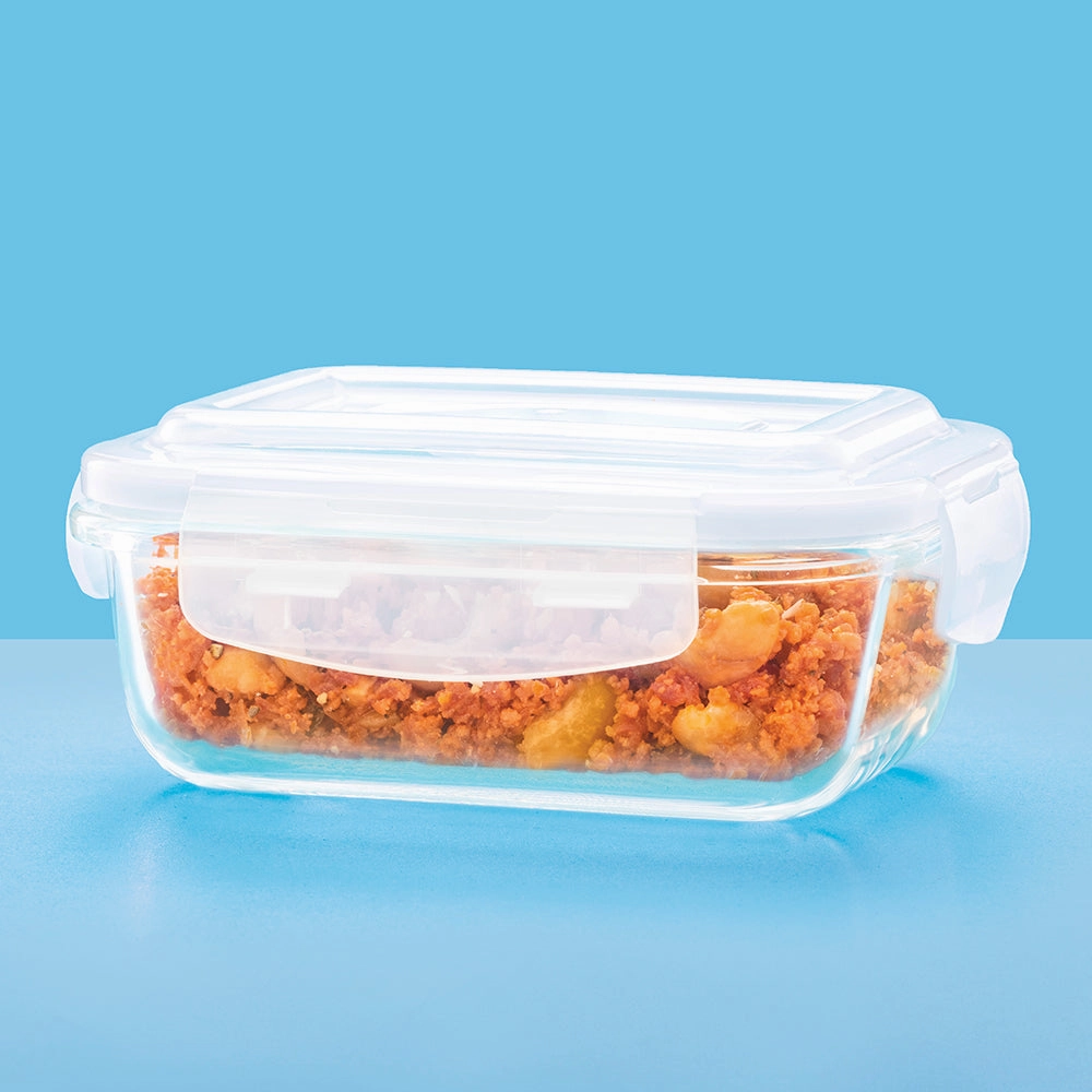 Larah Everyday Klip n Store Rectangular Glass Container
