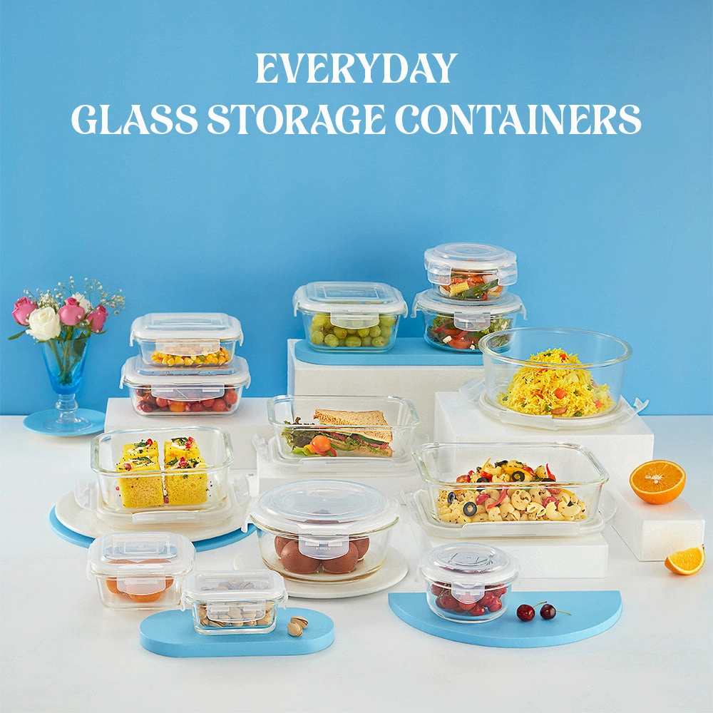 Larah Everyday Klip n Store Rectangular Glass Container