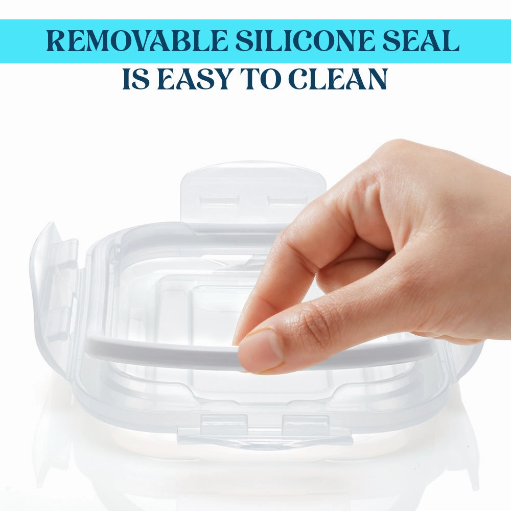 Larah Everyday Klip n Store Rectangular Glass Container
