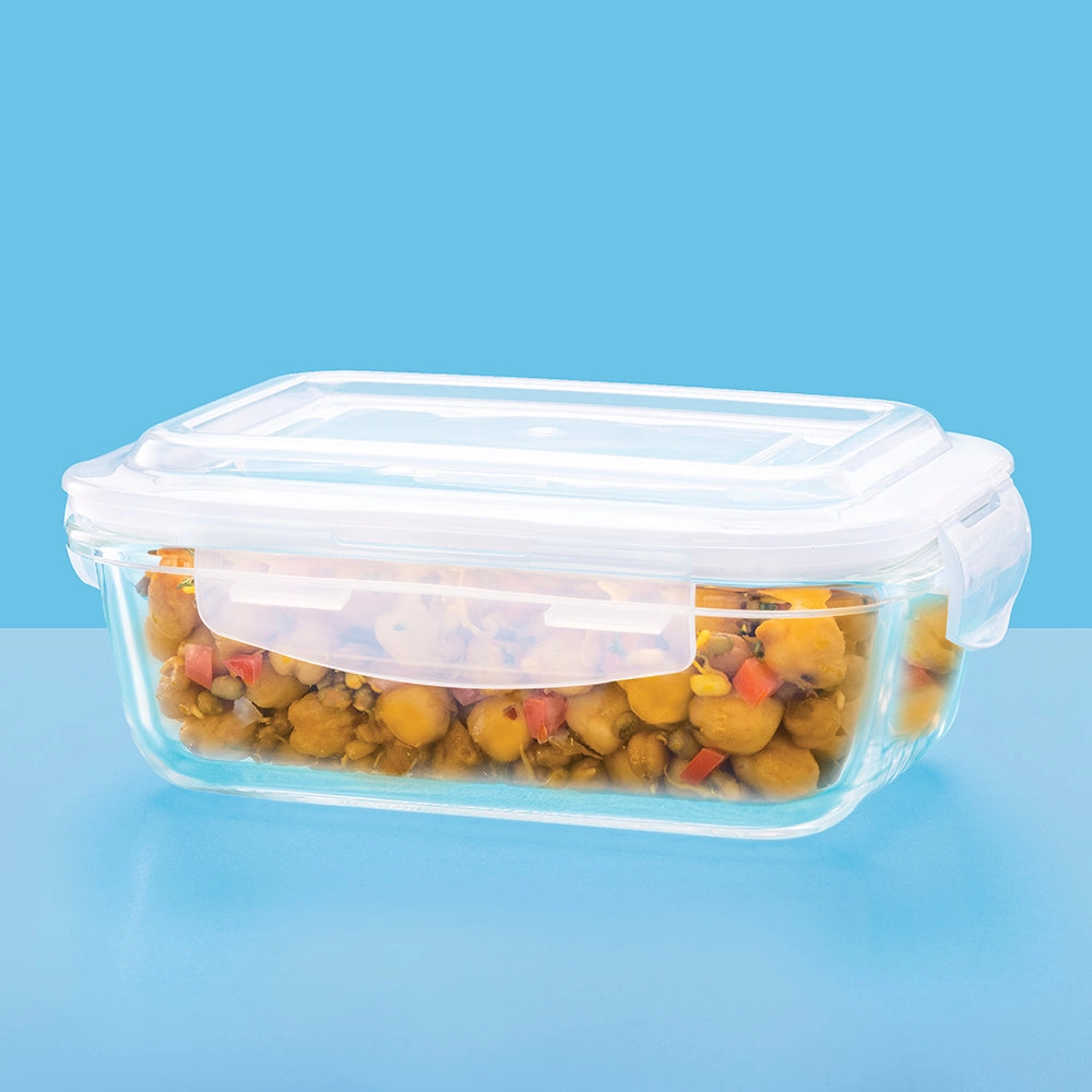 Larah Everyday Klip n Store Rectangular Glass Container
