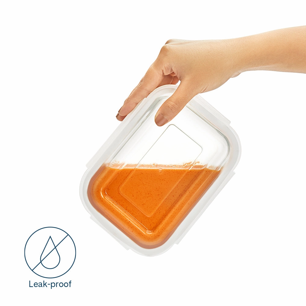 Larah Everyday Klip n Store Rectangular Glass Container