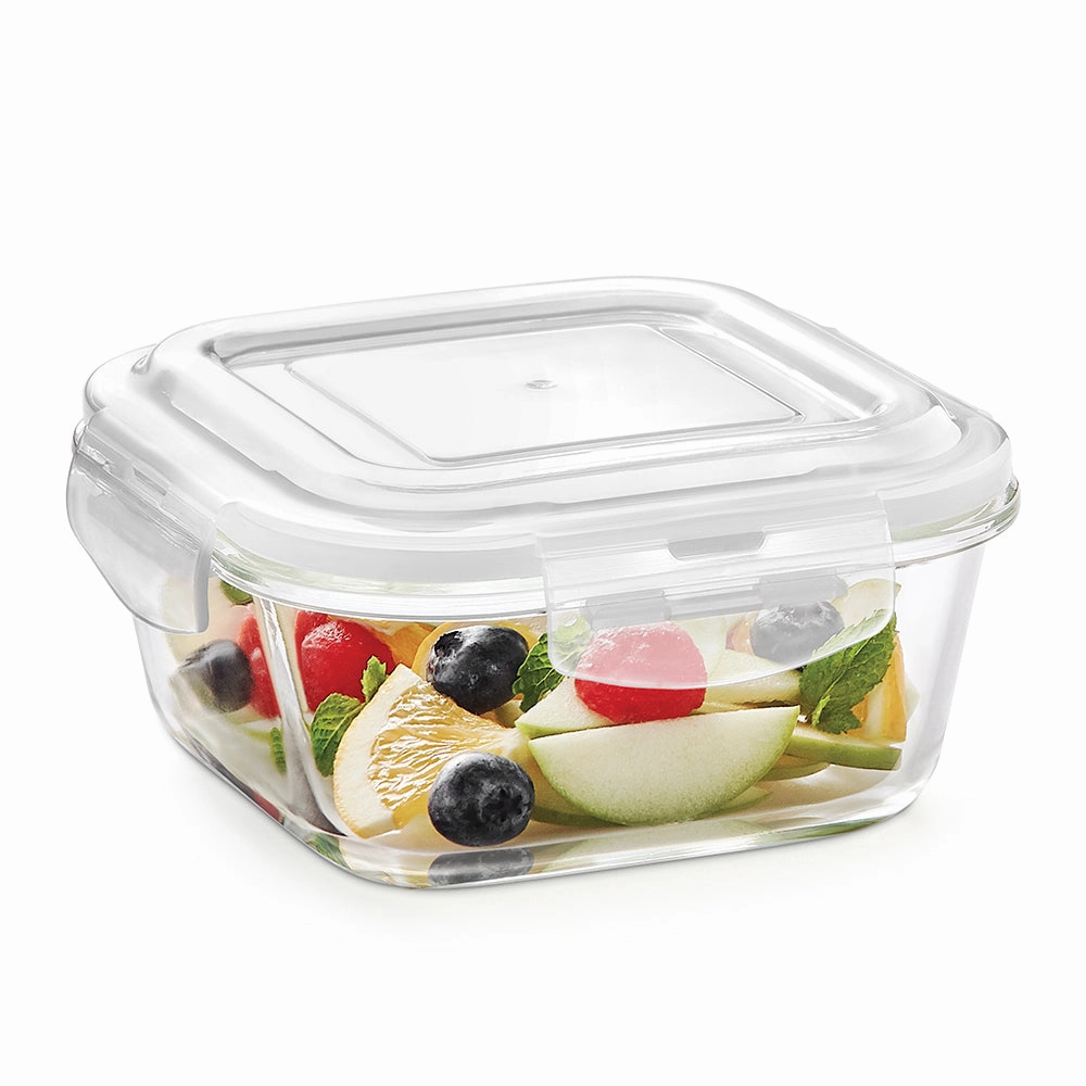 Larah Everyday Klip n Store Square Glass Container