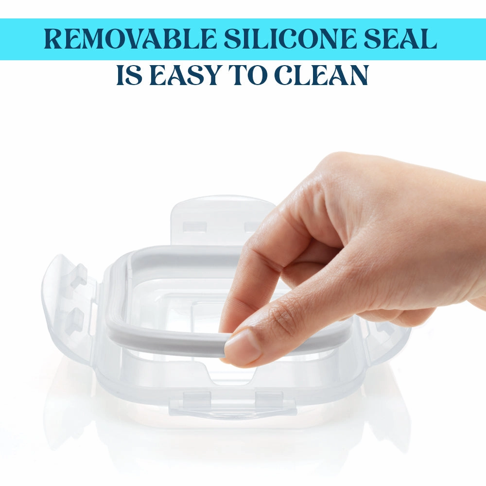 Larah Everyday Klip n Store Square Glass Container