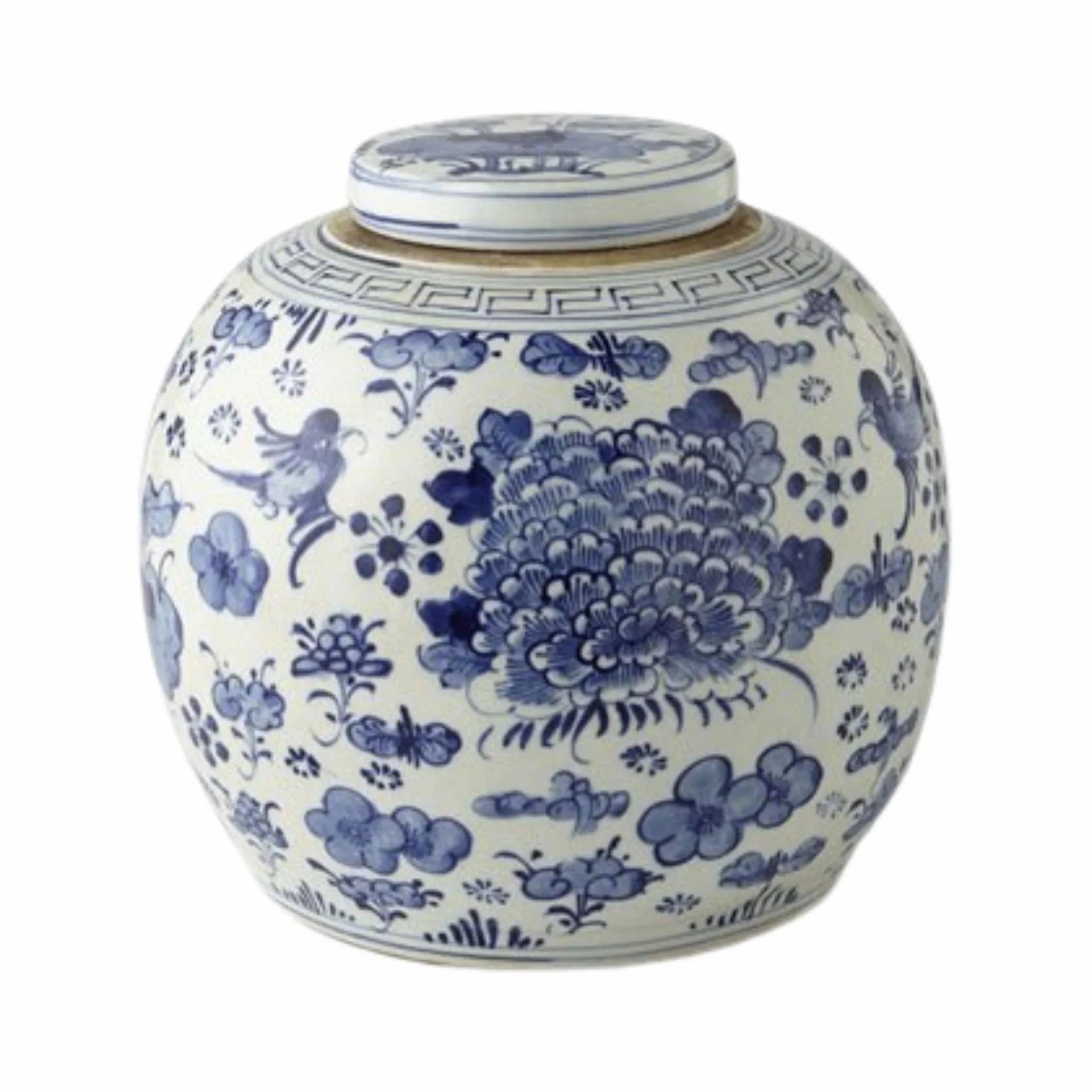 Large Blue & White Swallows & Flowers Ancestor Porcelain Jar vase,flower vase,home decoration