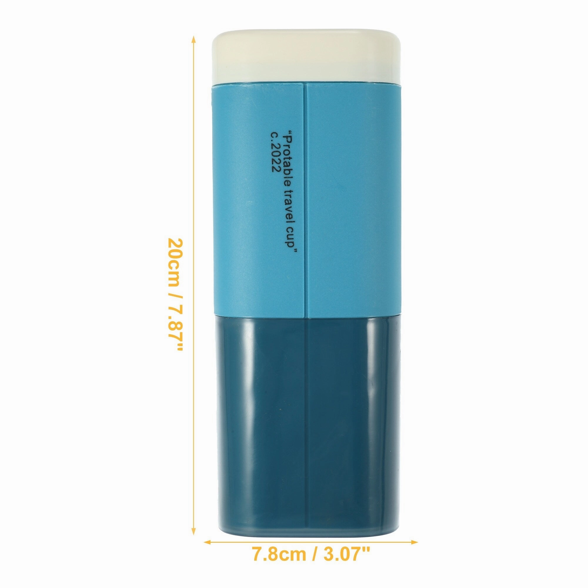 Large Capacity Toothbrush Case with Cup PP PE 7.87"x3.07"x2.28"