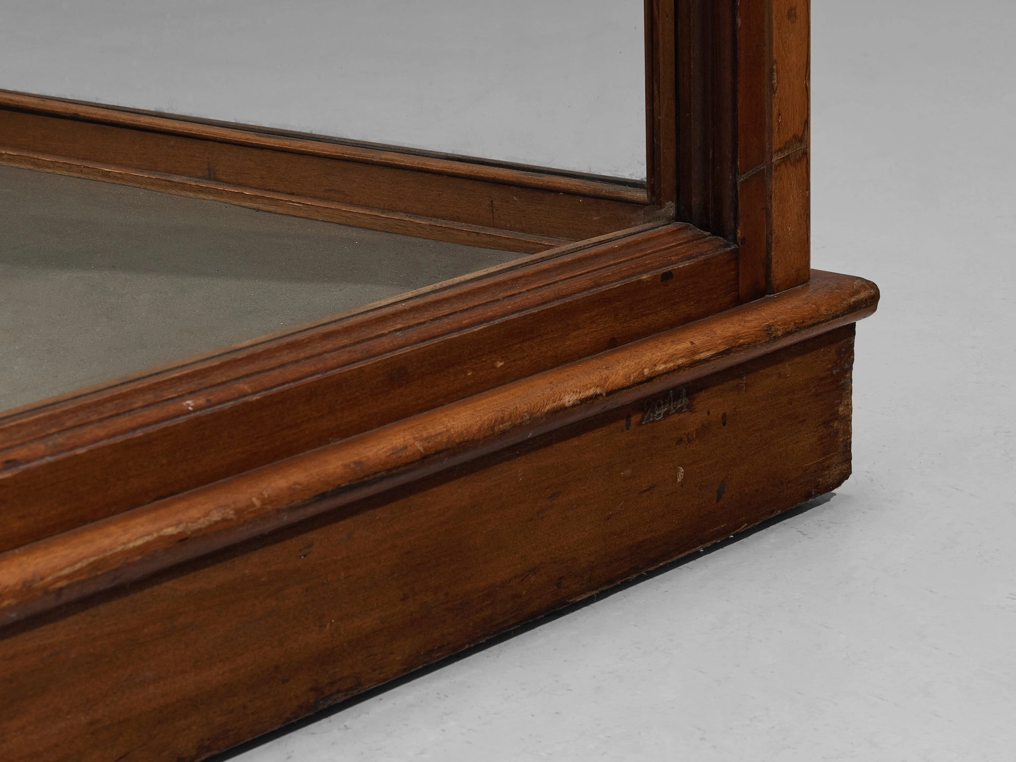 Large Danish Showcase in Mahogany and Glass