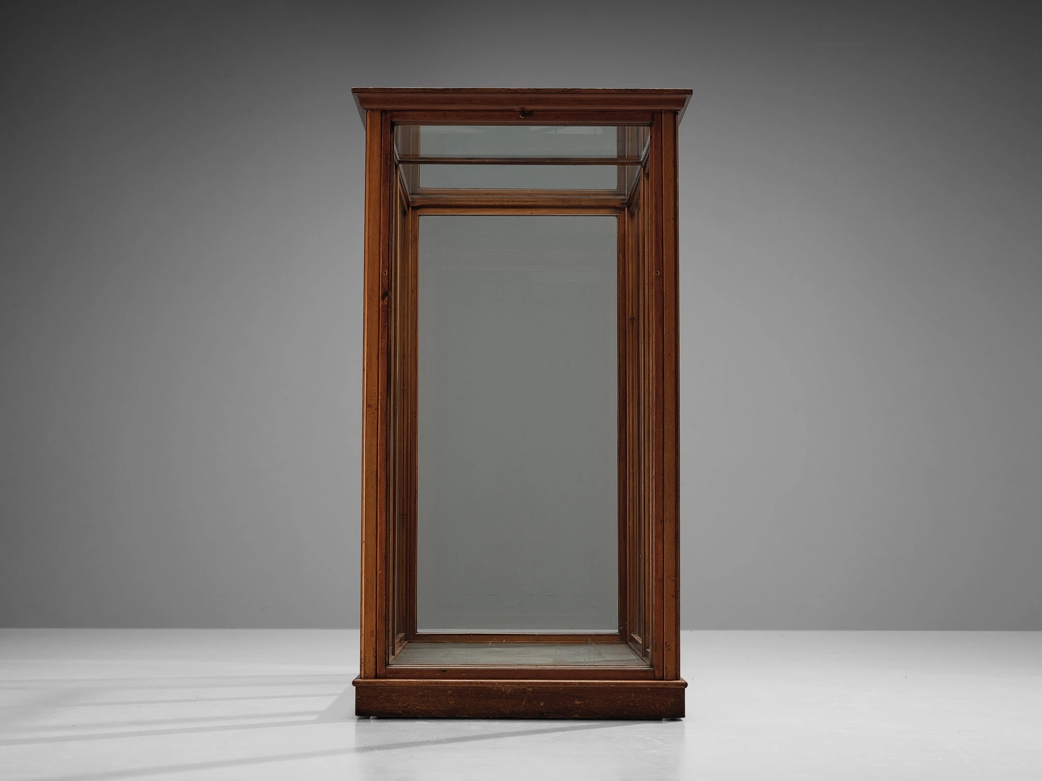 Large Danish Showcase in Mahogany and Glass