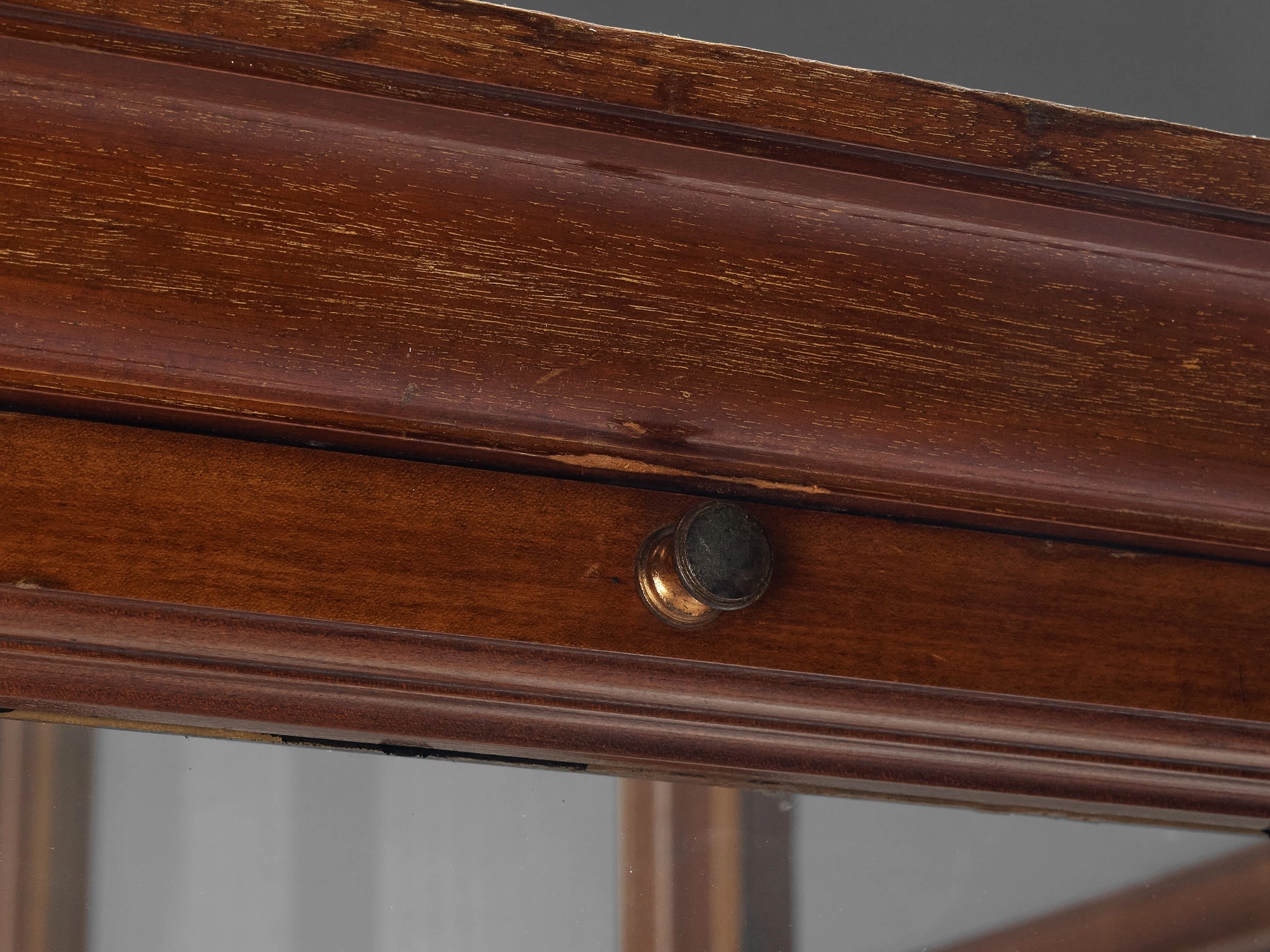 Large Danish Showcase in Mahogany and Glass