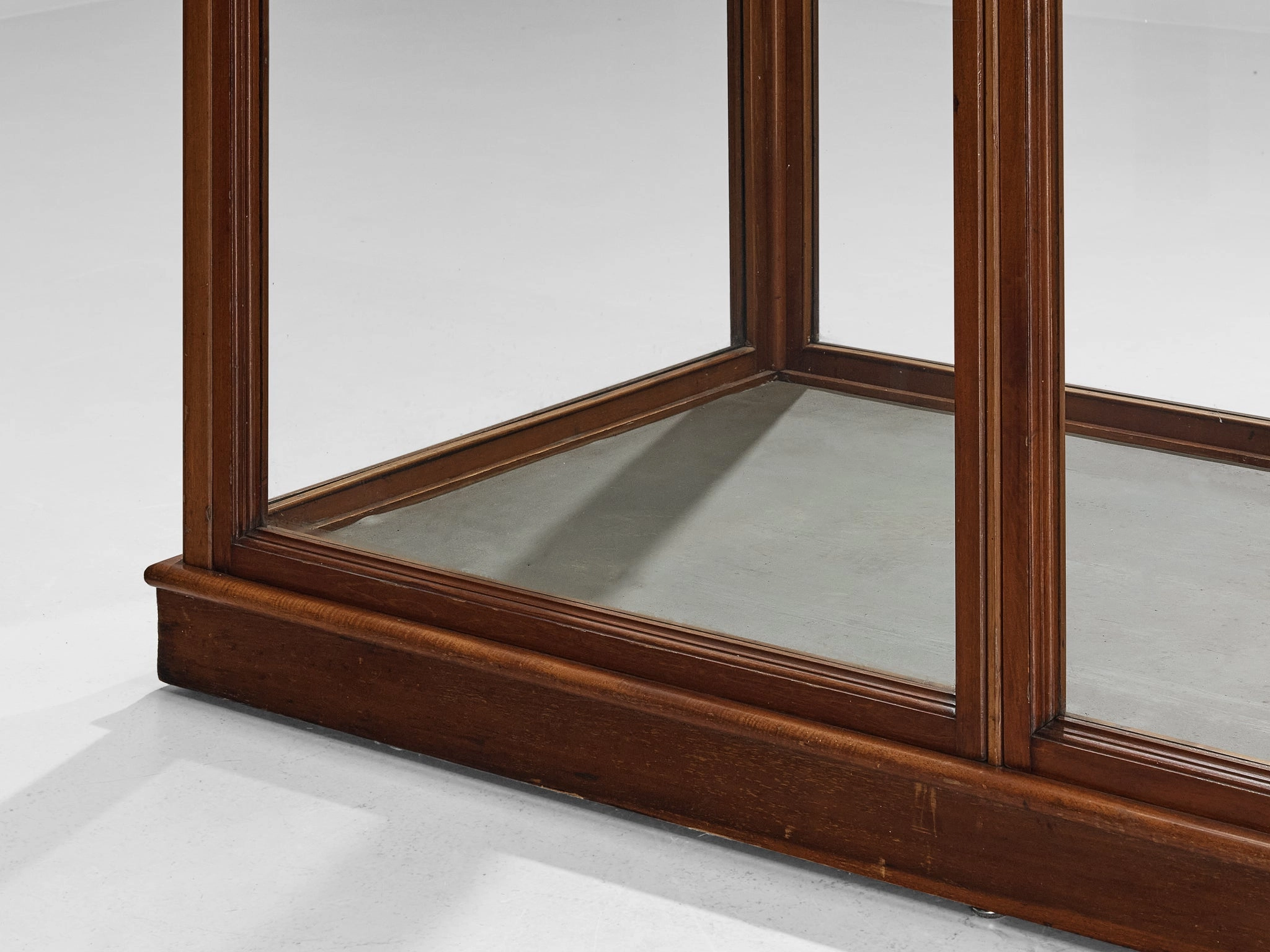 Large Danish Showcase in Mahogany and Glass