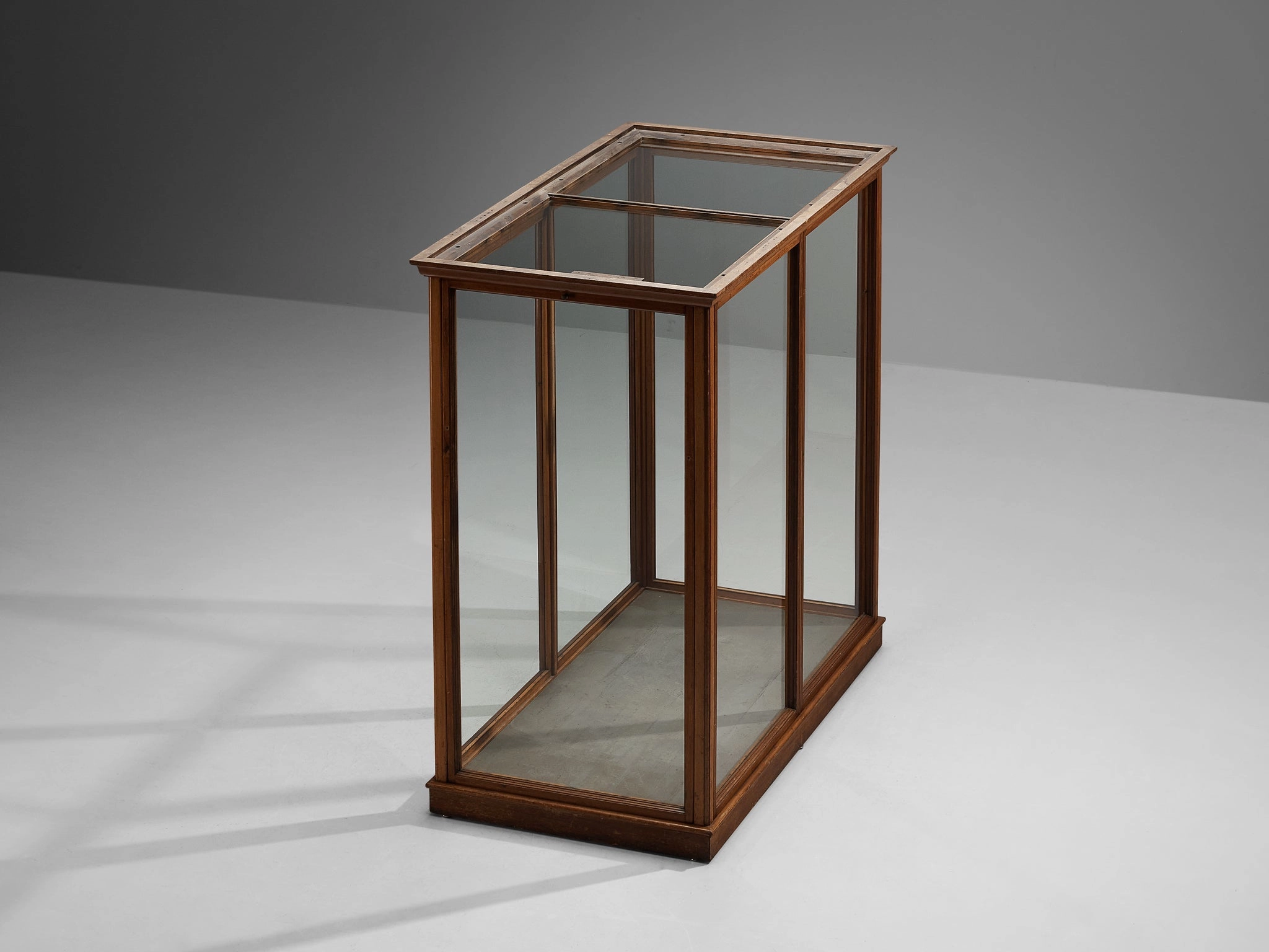 Large Danish Showcase in Mahogany and Glass