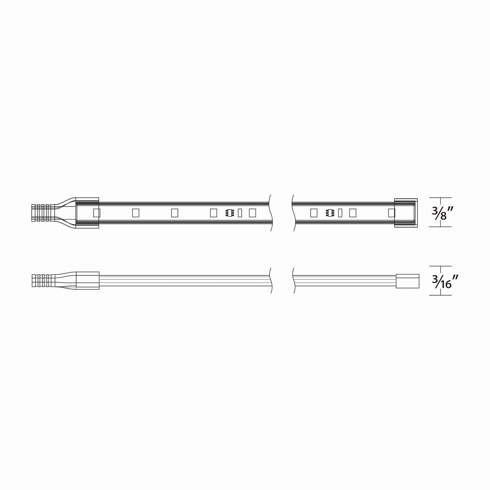 LED 24VDC Indoor/Outdoor 1.2W/ft 10ft Strip Light