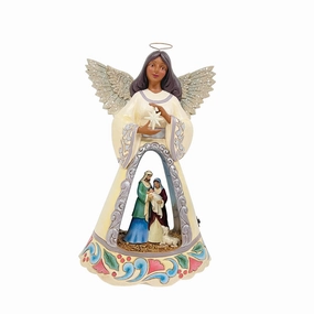LED Nativity Angel with Open S figurines,decorative figurines,home accents