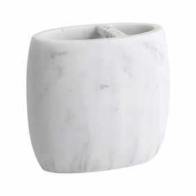 Legends Resin Toothbrush Holder - White/Black Marble - Toothbrush Holder toothbrush holder,bathroom cup,bathroom organizer