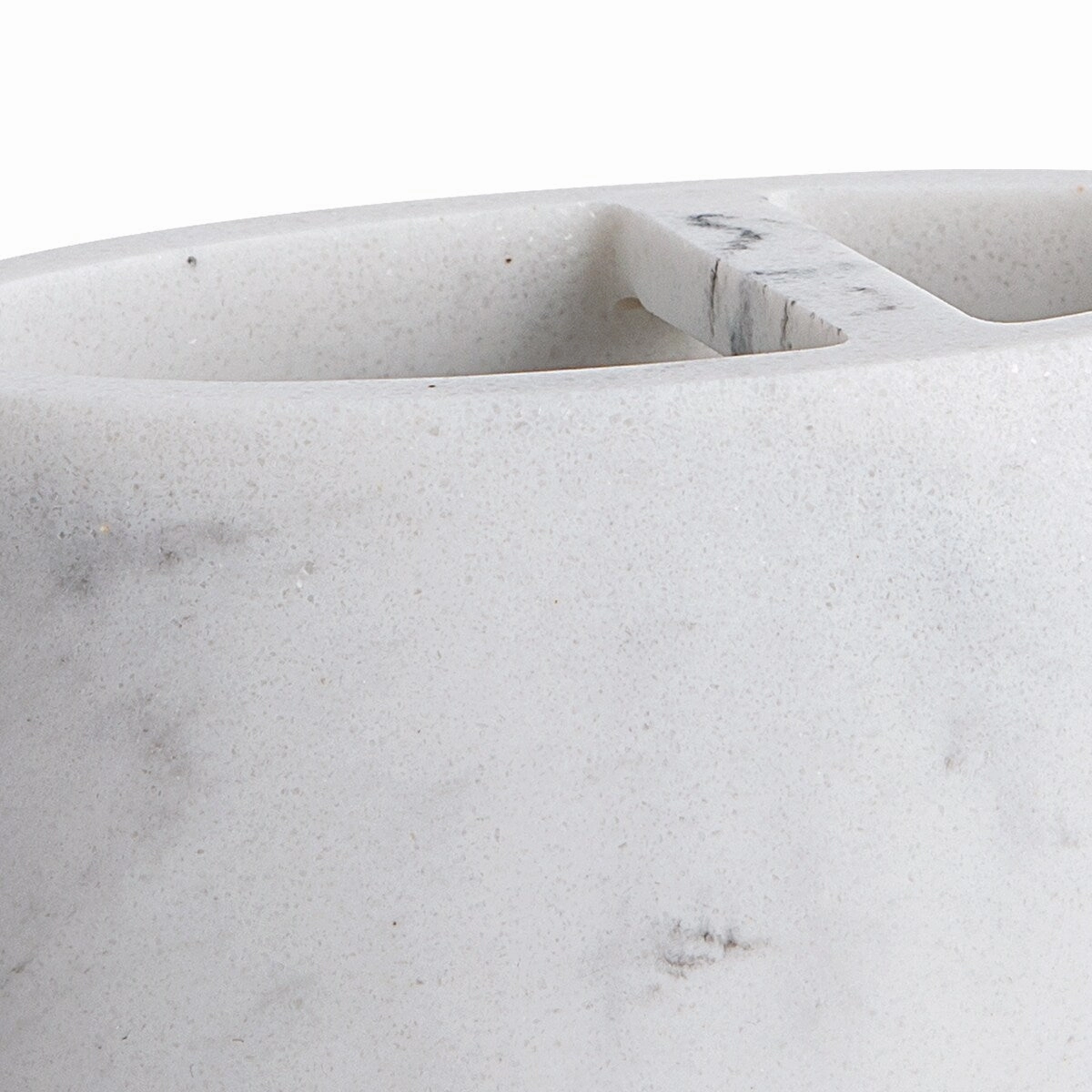 Legends Resin Toothbrush Holder - White/Black Marble - Toothbrush Holder