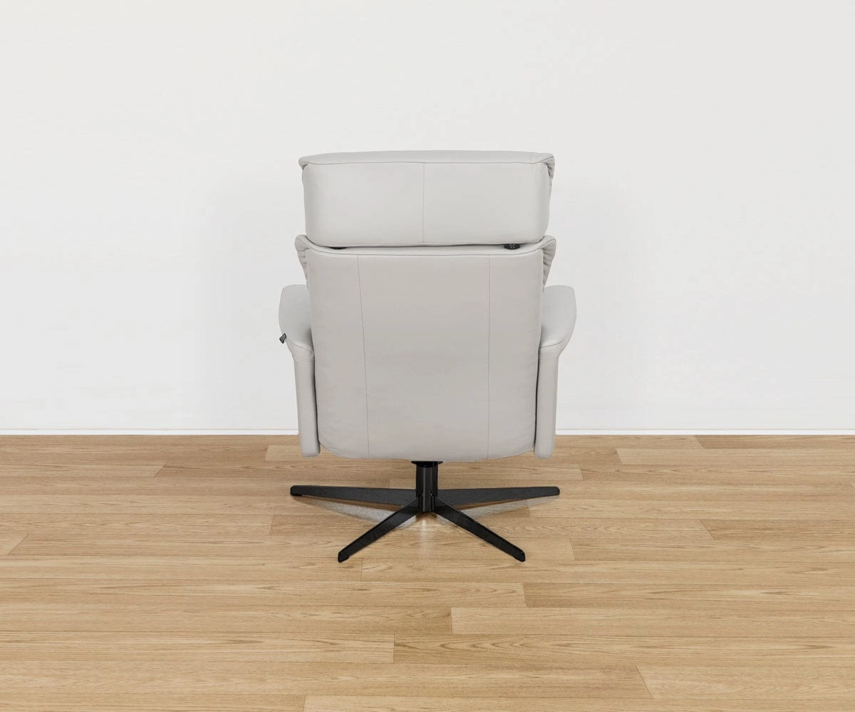 Leif Leather Recliner & Ottoman