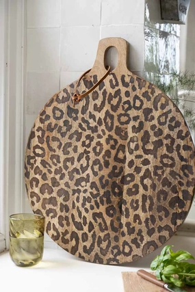 Leopard Print Mango Wood Serving Board - Large kitchenware,kitchen essentials,cooking tools