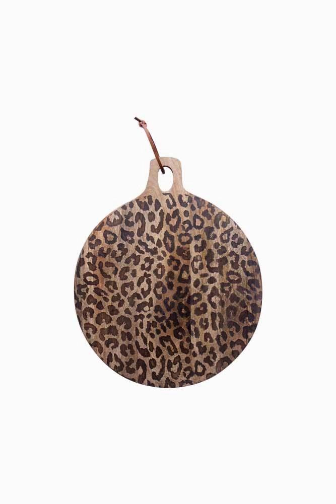 Leopard Print Mango Wood Serving Board - Small